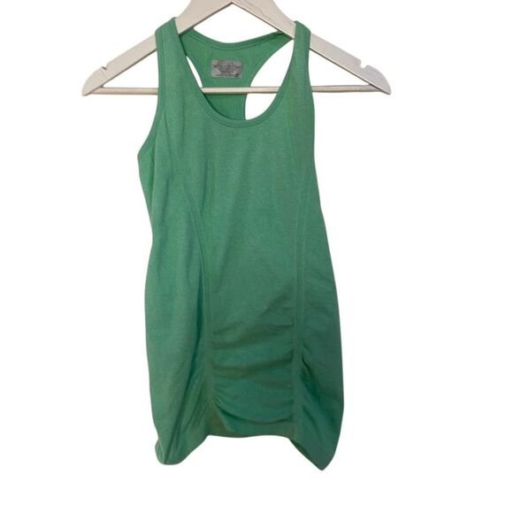 Athleta green razor back tank top athletic pleated front XS - Picture 1 of 4